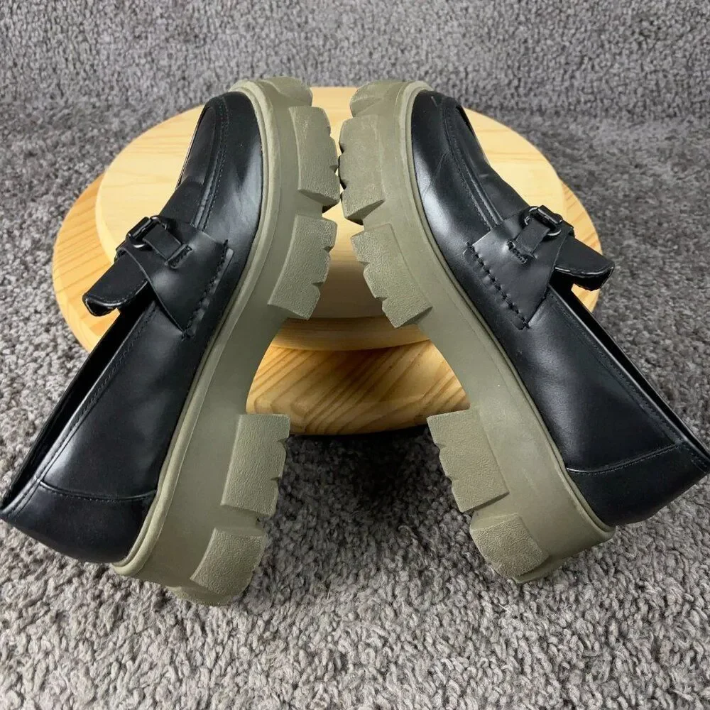 Steve Madden Shoes Trifecta Y2K Women Size 8 Leather Black Green Chunky Platform